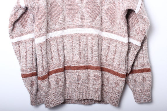 Vintage 90s USA Made Hunt Club Cable Knit Tan & B… - image 3