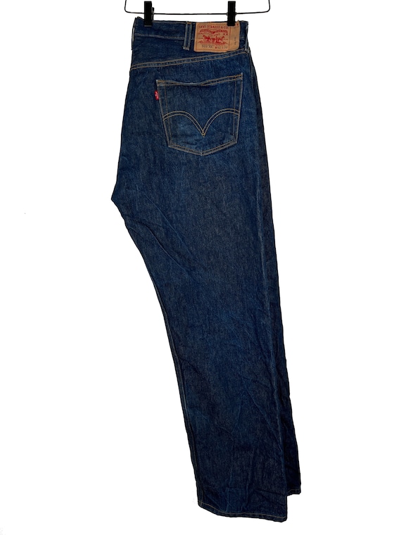 Vintage Levis 501xx Dark Wash Button Fly Jeans - … - image 1