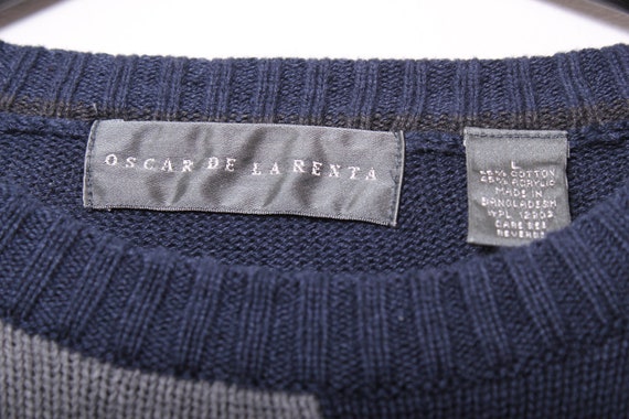 Vintage 90s Oscar De La Renta Color Block Sweater… - image 4