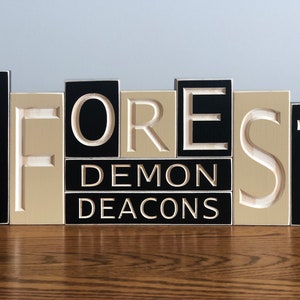 Wake Forest wooden sign for table top or wall