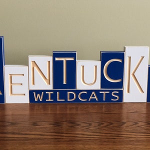 University of Kentucky Wildcats wood sports sign for wall or table top