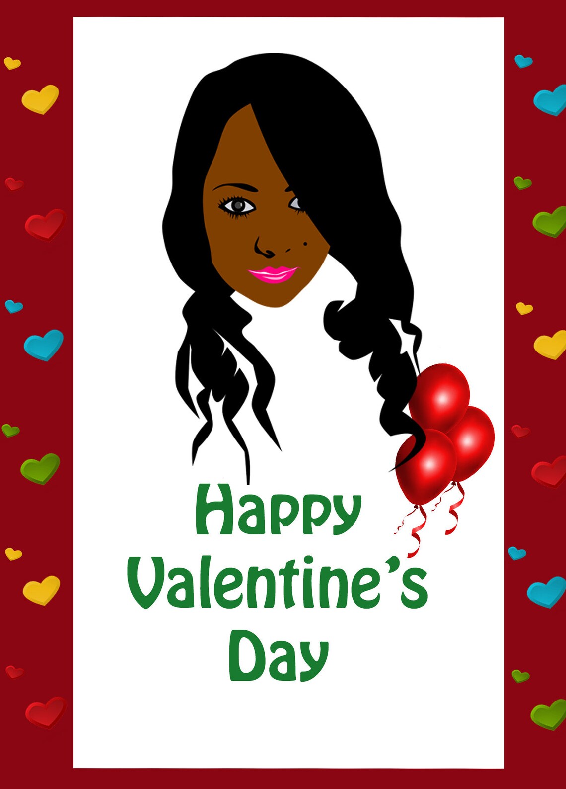 Printable Valentine Card Laptop iPhone Stickers Planner Stickers ...