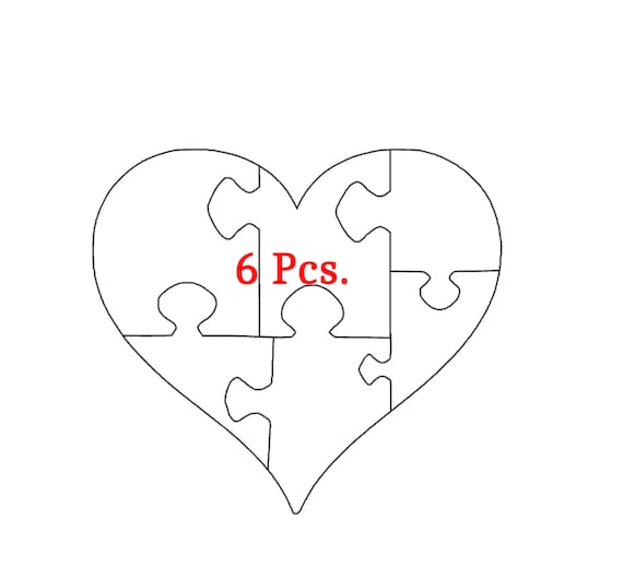 heart shape jigsaw puzzle template svg png pdf jpg files etsy