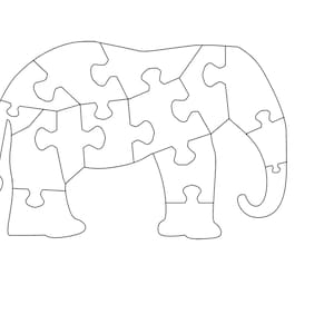 15 Pcs. Elephant Jigsaw Puzzle Template Svg Png Pdf Jpg Files Puzzle ...