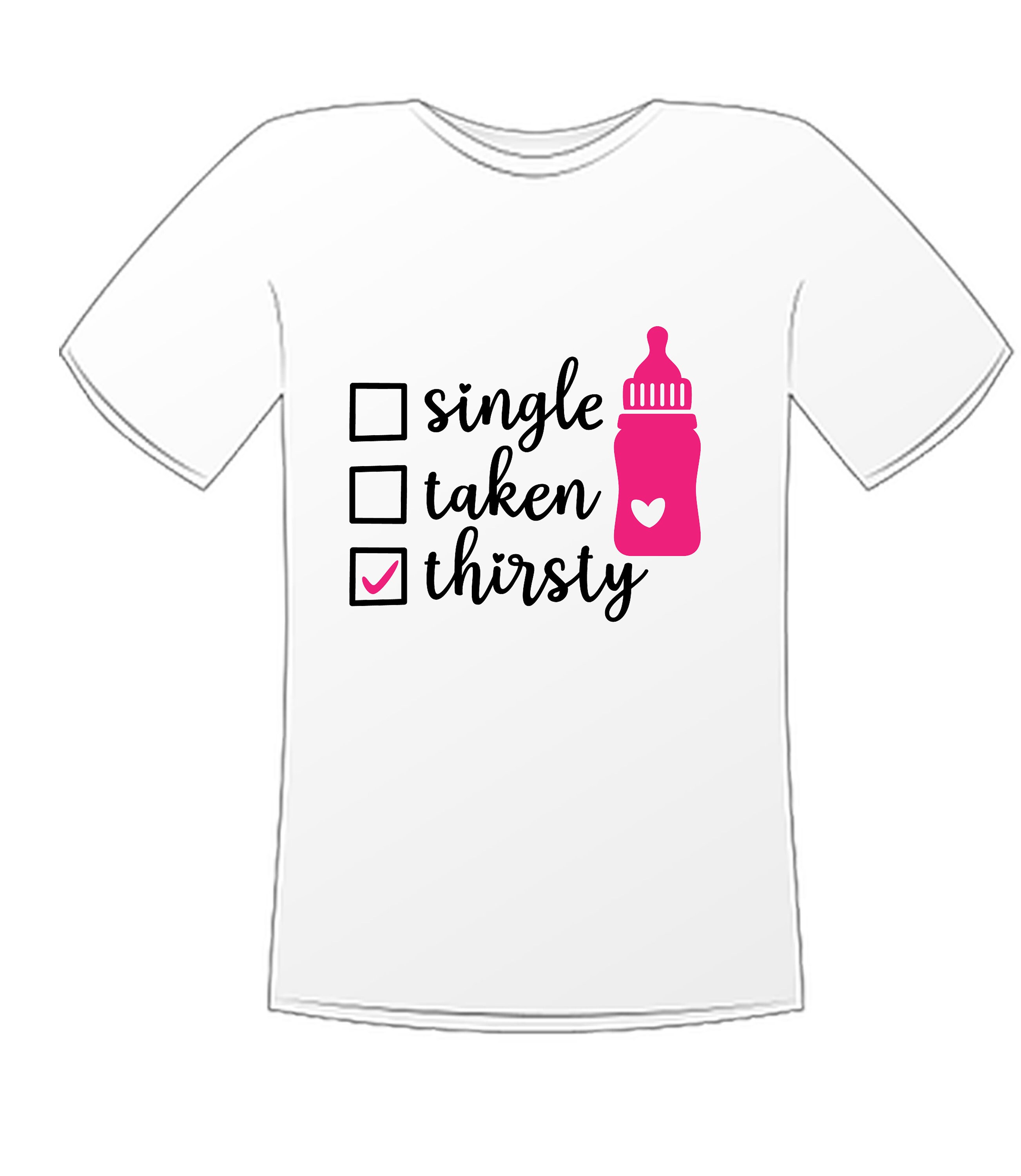 Printable Word Art - Single Taken Thirsty - Word Art Stickers ...