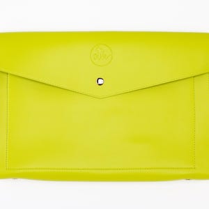 Cartera verde - Bolso llamativo hecho a mano - Elegante bolso de noche - Bolso verde minimalista - Regalo de lujo para mujer - Bolso de trabajo - Cartera de trabajo