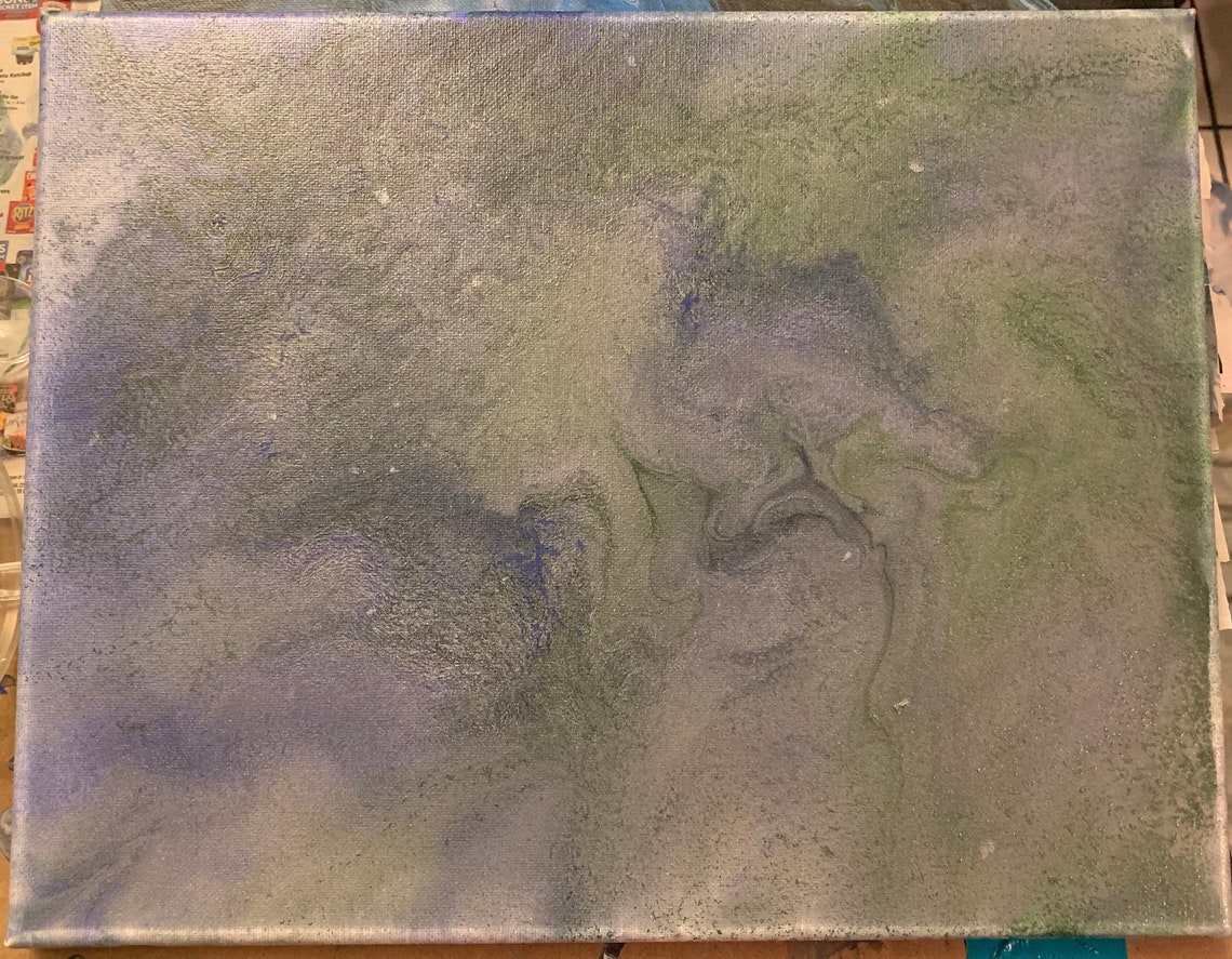 14 X 11 Tempera Paint Pouring Etsy