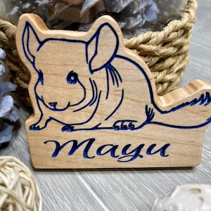 Chinchilla Personalized Name Tag For Cage or House, Chinchilla Mom Gift, Chinchilla Dad Gift, Animal Lover Gift, Accessory, Pet Supplies