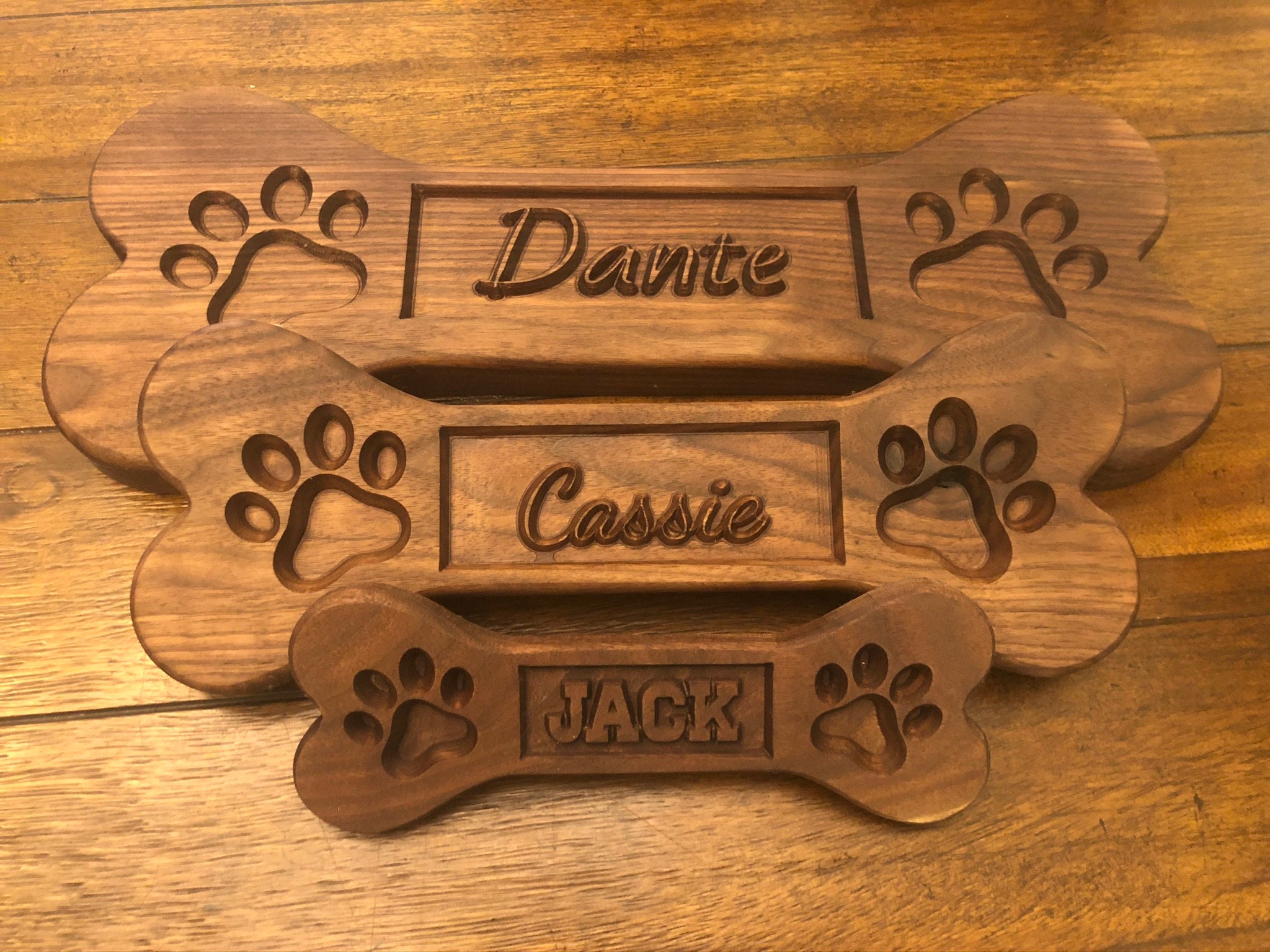 dog-crate-name-plate-in-walnut-cage-accessory-dog-kennel-etsy