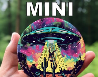 UFO Abduction 2.0 Disc Golf Mini Marker, PDGA Legal, Full Color, Fade and Scratch Resistant