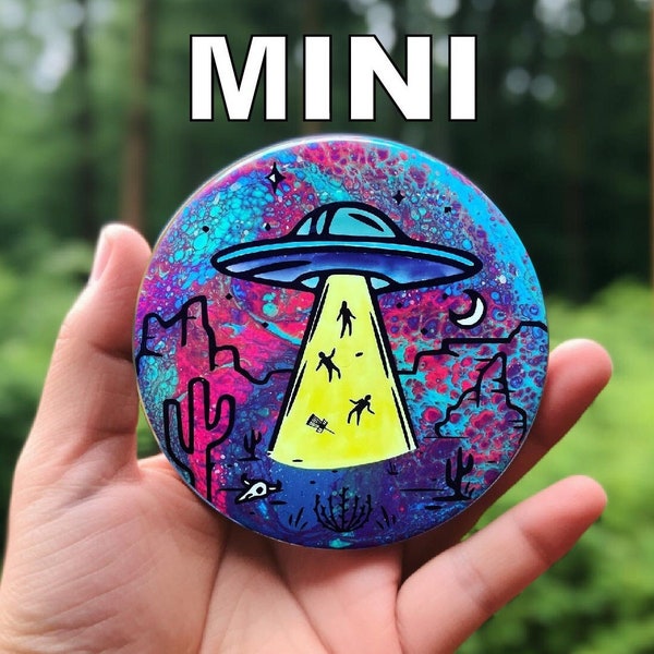 UFO Dye Design Disc Golf Mini Marker, PDGA Legal, Full Color, Fade and Scratch Resistant