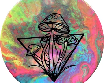 Mushrooms Custom Disc Golf Disc, Shrooms Dye, Trippy Art