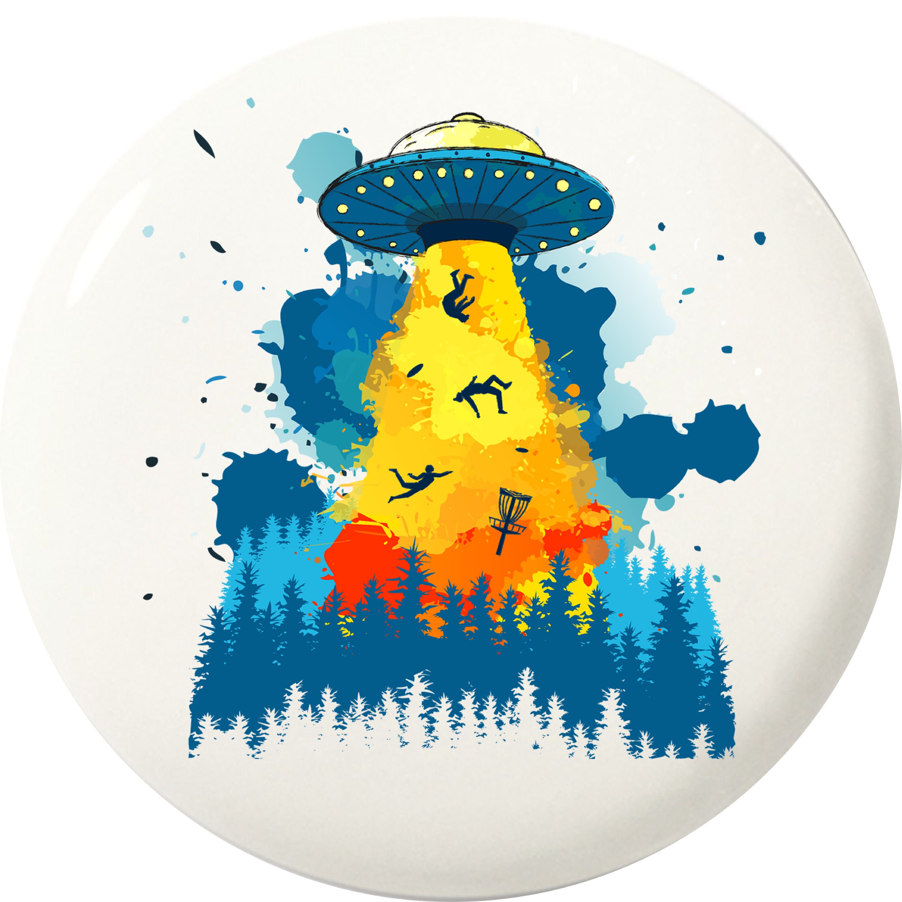 UFO Disc Golf Disc Dye Abstract Art Acrylic Pour Style - Etsy Sweden