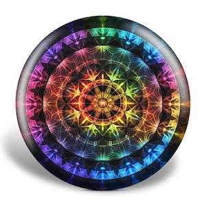Neon Kaleidoscope Custom Disc Golf Disc, Mandala, Choose Disc Innova Discraft MVP Axiom
