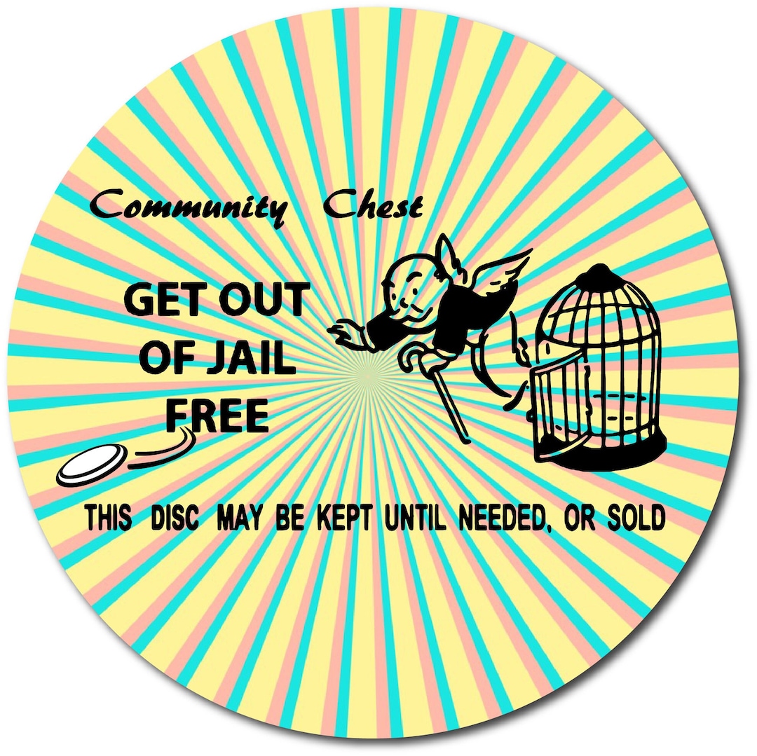 Get Out of Jail Free Card Disc Collectible Gift Functional - Etsy