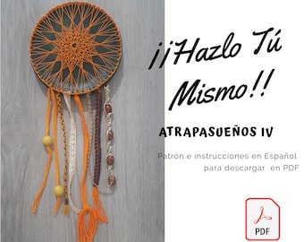 DIY Stringart Dreamcatcher IV Fio Tensionado em Espanhol Faça Você Mesmo String Art Hilorama Padrão e instruções filorama