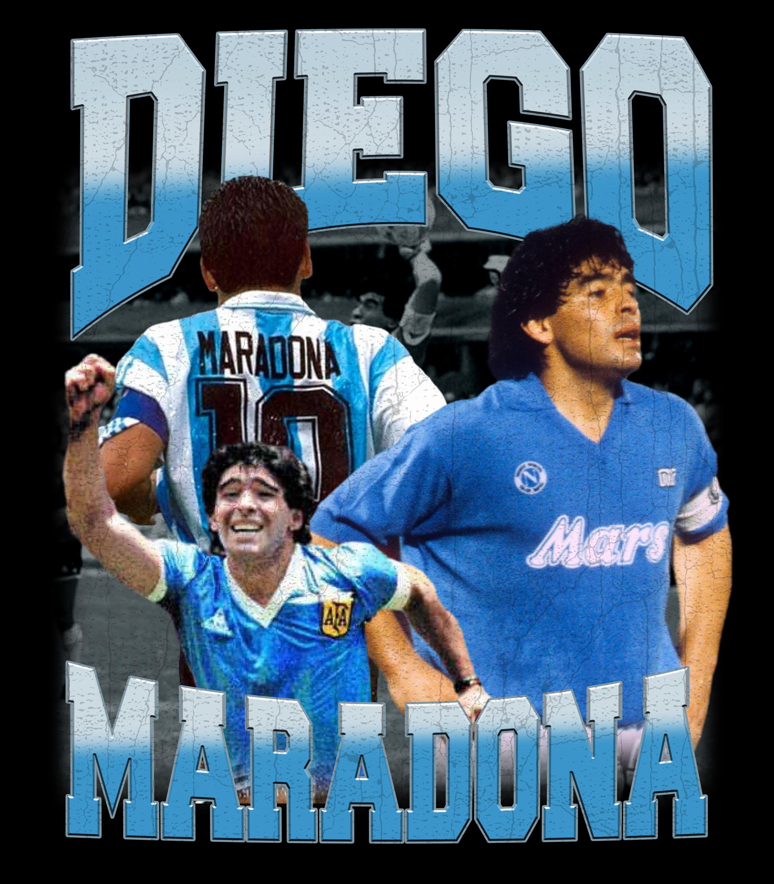 Diego Maradona Tshirt Design, Bootleg Tee, Instant Download