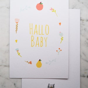 Postkarte Hallo Baby Sommerliebe