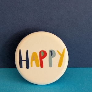 Button Happy - Button - Anstecker - 3 cm
