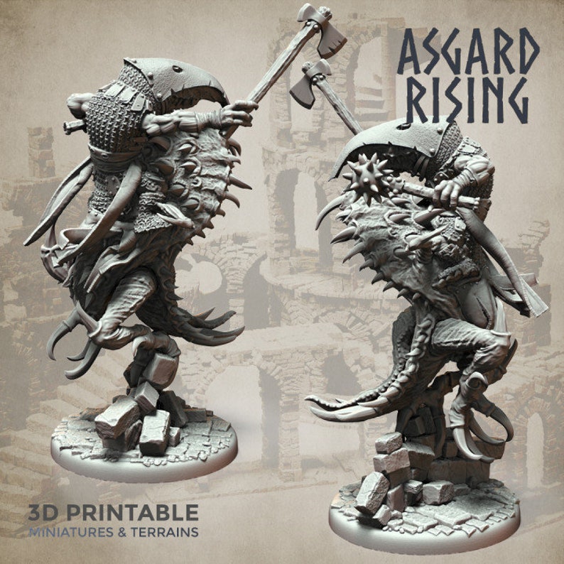 Goblin Fastieth Rider Mini Set of 6 Mounted Goblin Cavalry Riders Minis Perfect for D&D ...