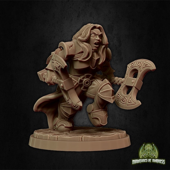 Female Dwarf Paladin Oathbreaker Dnd Pathfinder Tabletop - Etsy