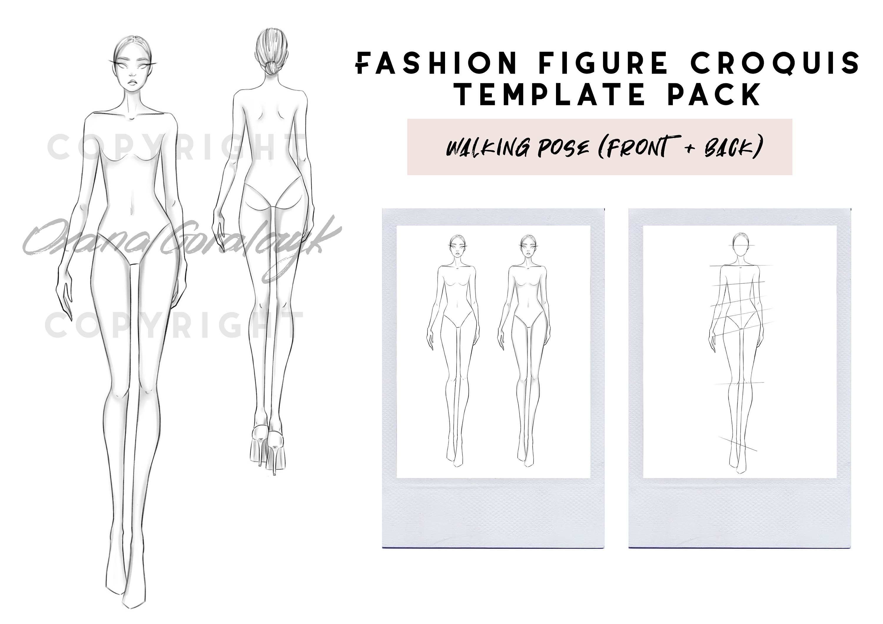 Female Fashion Croquis - Etsy