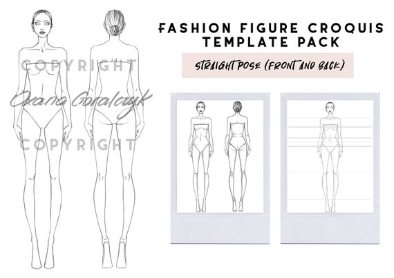 Woman`s Figure Sketch for Technical Drawing with Main Lines. Vector Outline  Girl Model Template for Fashion Sketching Stock Vector - Illustration of  anatomy, education: 167817044
