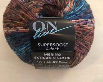 ONline Supersocke 4-fach Merino Extrafein-Color Sortierung 361