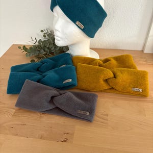 Stirnband Knoten Fleece Winter Kopfband Knotenstirnband