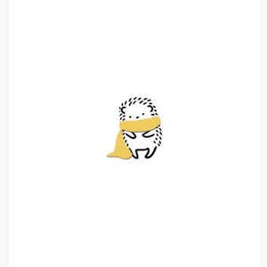 Hedgehog Embossed Gold Scarf Postcard | embossed cards, hedgehog card, birthday card, note card, holiday notecard