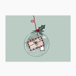 Holiday Ornament Hedgehog Postcard