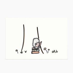 Cartão postal de leitura do ouriço