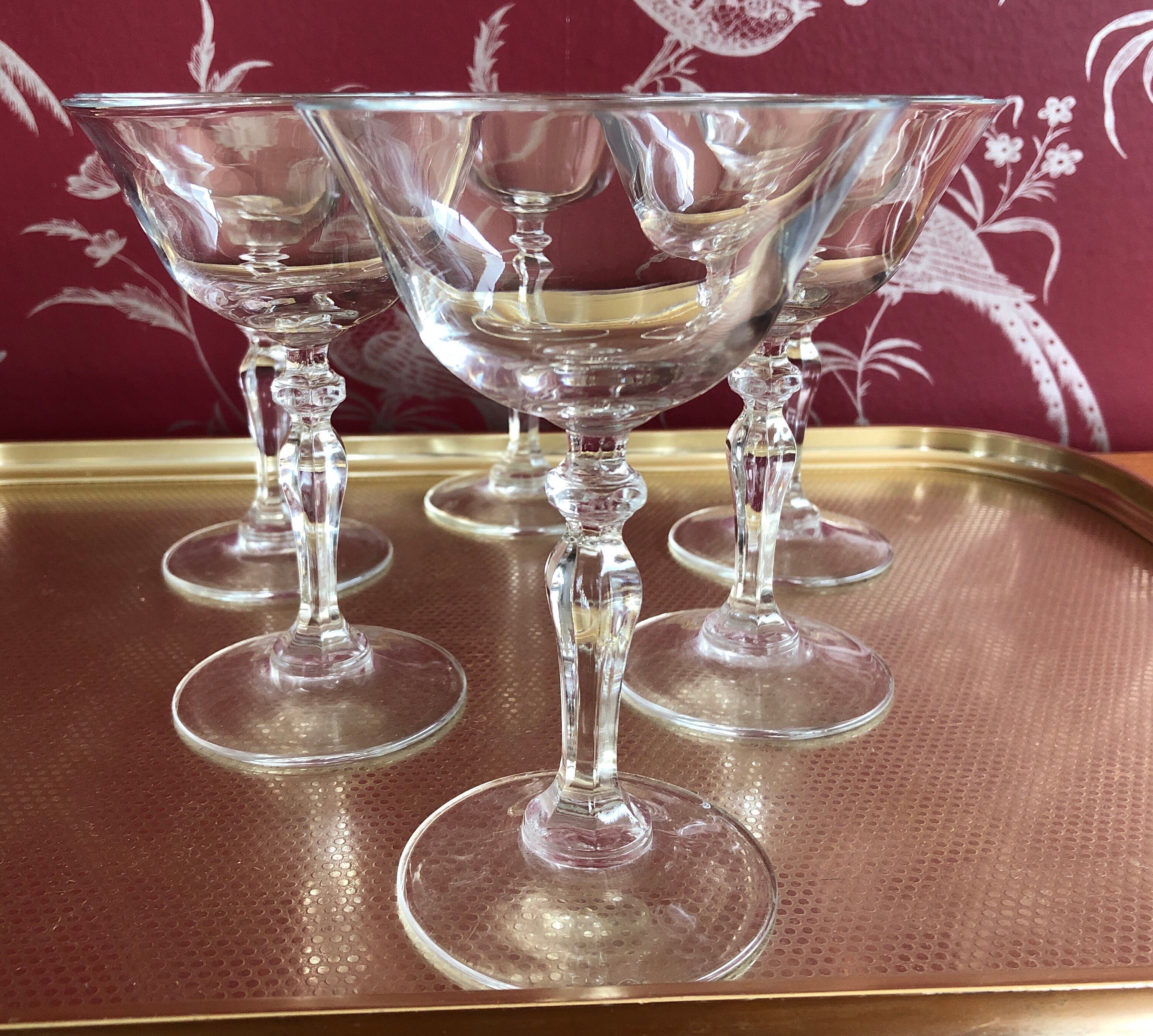 Set of six Italian martini cocktail glasses champagne Etsy