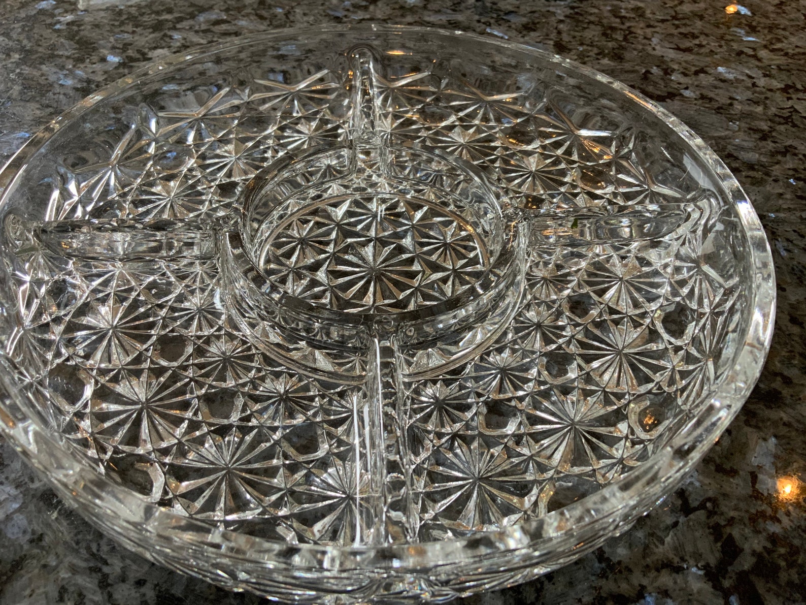 Glass snack serving tray Etsy