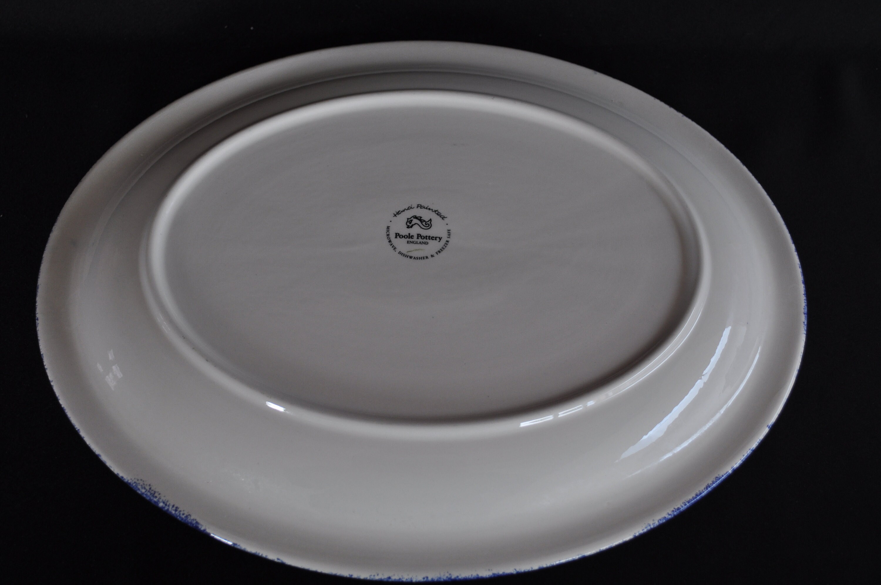 Vintage Poole Pottery Blue Vine Oval Meat Plate Etsy UK