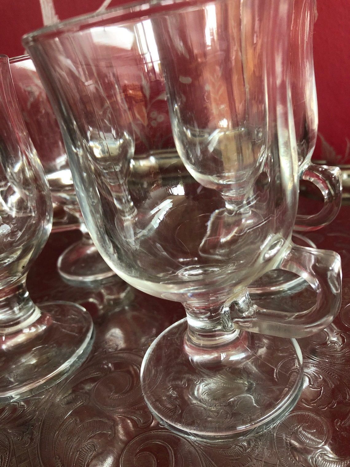 Liqueur Coffee Hot Chocolate Glasses Set of Four Etsy UK