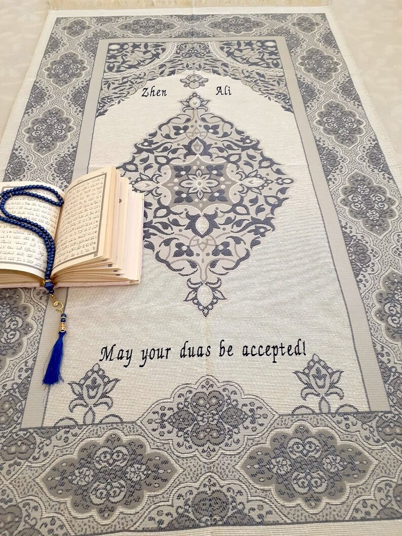 Personalized Prayer Mat Rug Quran Yaseen Tasbeeh Islamic Gift Etsy