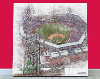 Philadelphia Phillies Baseball Wall Art, Citizens Bank Park Print or Canvas
