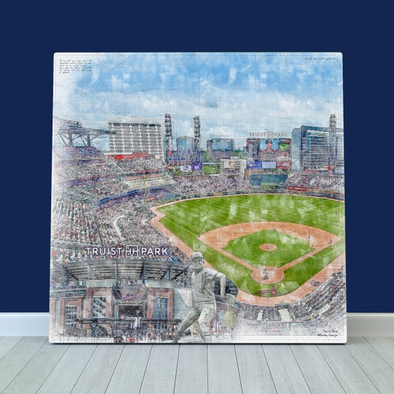 Atlanta Braves Baseball Wall Art, Truist Park Print or Canvas
