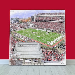 Sanford Stadium Print: University of Georgia Bulldogs Football Art