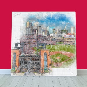 Busch Stadium Wall Art • St. Louis Cardinals Stadium Print • Canvas Wrap or Fine Art Paper • Fan Cave Decor Gift