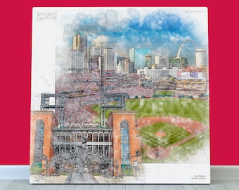 St. Louis Cardinals Baseball Wall Art, Busch Stadium Print or Canvas