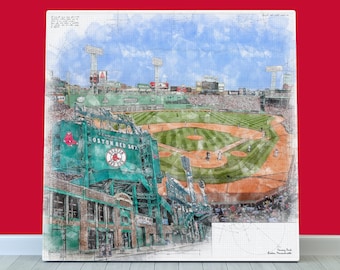 Fenway Park  Canvas / Print, Boston Red Sox Baseball, Sports Art