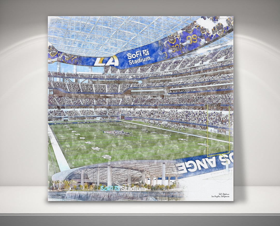 Sofi Stadium Canvas Print Artist Drawn Football Stadium Los Angeles sofi-stadium-canvas-print-artist-drawn-football-stadium-los-angeles
