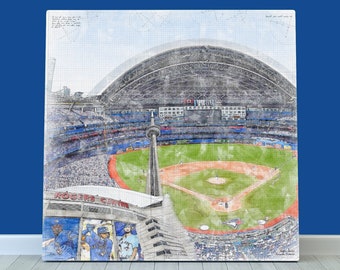 Toronto Blue Jays Baseball Wall Art, Rogers Centre Print or Canvas