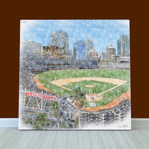 Petco Park Wall Art • San Diego Padres Stadium Print • Canvas Wrap or Fine Art Paper • Fan Cave Decor Gift