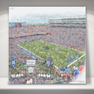 Florida Field at Ben Hill Griffin Stadium  Canvas / Print, Florida Gators College Football, Sports Art