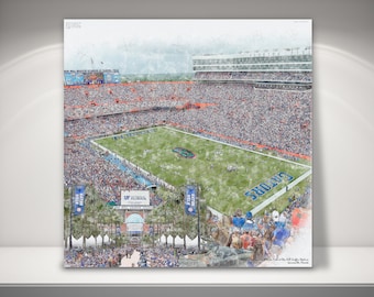 Florida Field at Ben Hill Griffin Stadium  Canvas / Print, Florida Gators College Football, Sports Art
