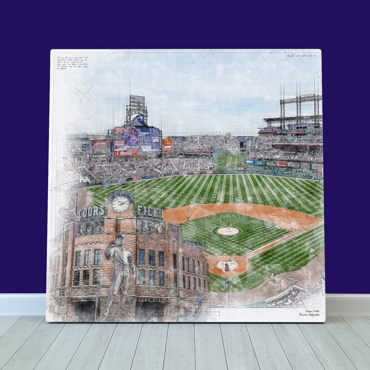 Coors Field Wall Art • Colorado Rockies Stadium Print • Canvas …