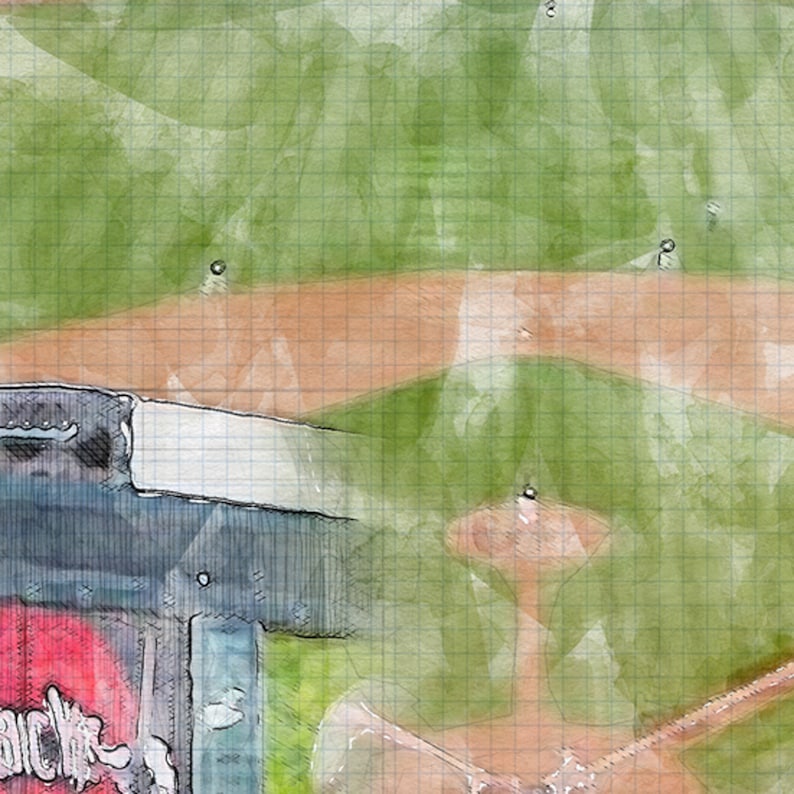 Chase Field Art Print: Arizona Diamondbacks Baseball Stadium Canvas - Etsy
